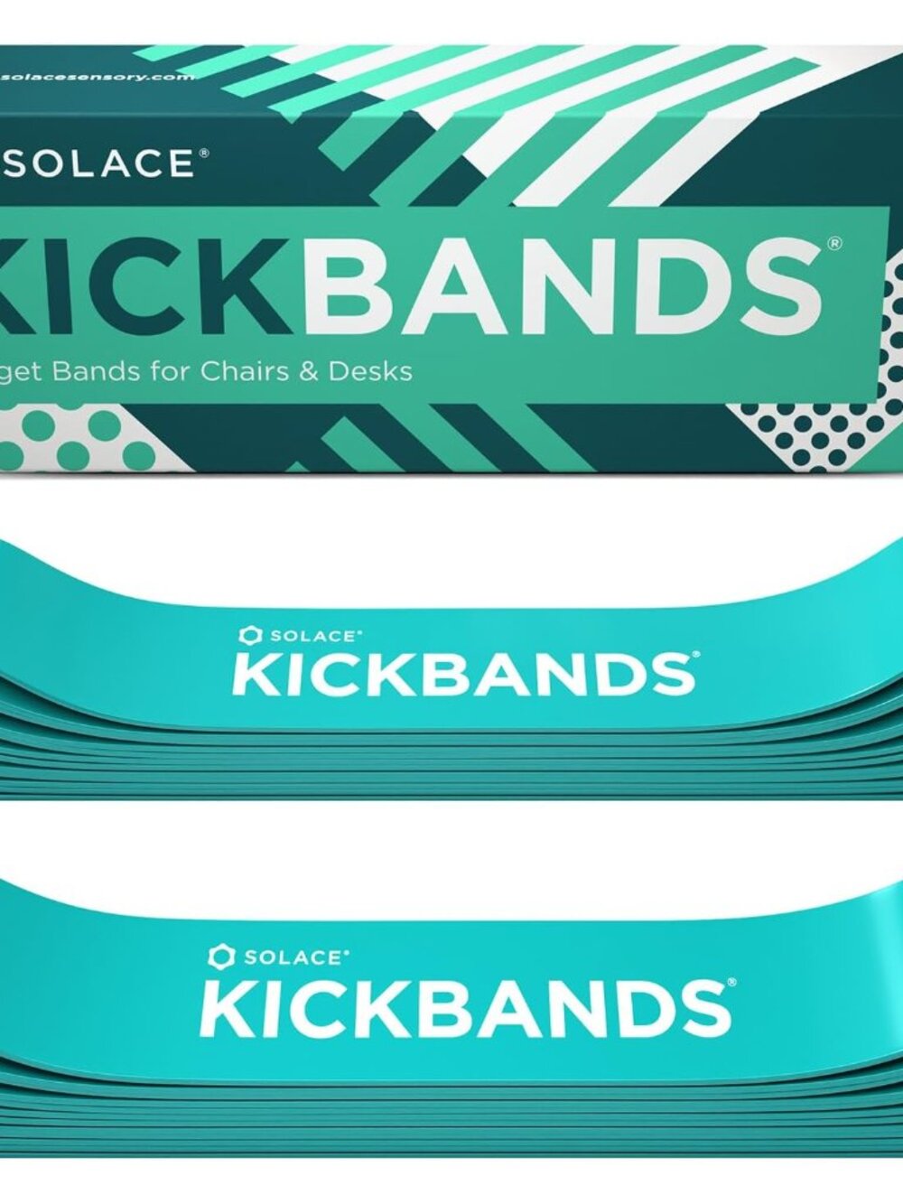 KICK BANDS Chair Bands for Kids with Fidgety Feet 12-Pack - ADHD Fidget Kickband